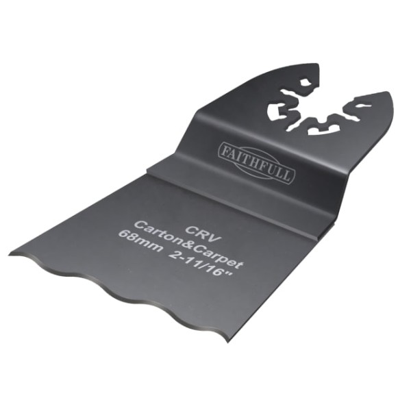 Faithfull Multi-Functional Tool CRV Serrated Wavy Edge Saw Blade 68mm Faithfull Multi-Functional Tool CRV Serrated Wavy Edge Saw Blade 68mm
