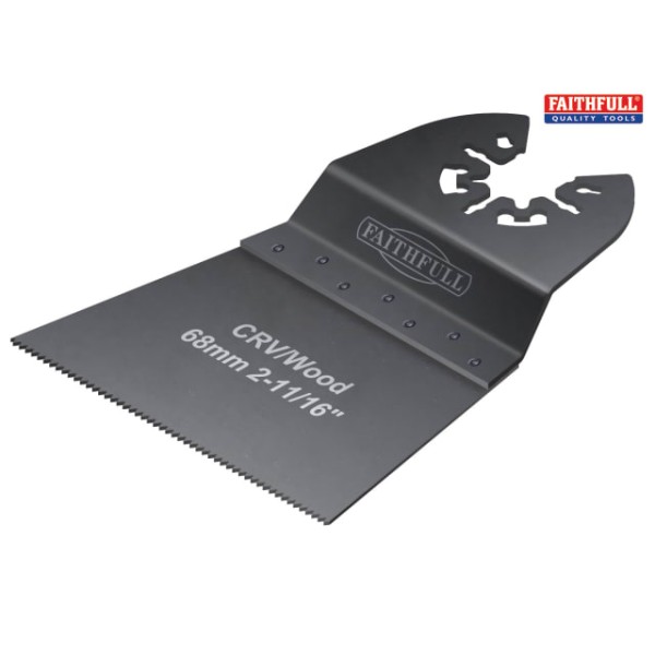 Faithfull Multi-Functional Tool CRV Flush Cut Wood Blade Side Set 68mm Faithfull Multi-Functional Tool CRV Flush Cut Wood Blade Side Set 68mm