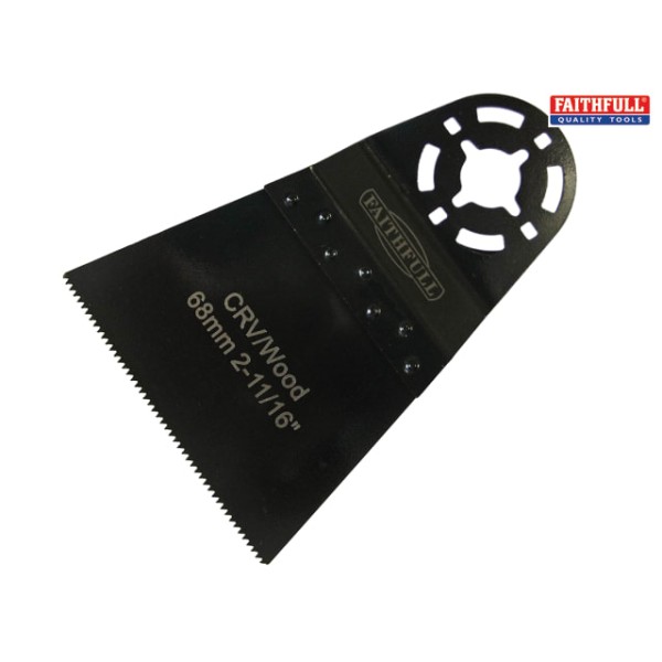 Faithfull Multi-Functional Tool CRV Flush Cut Wood Blade Side Set 68mm Faithfull Multi-Functional Tool CRV Flush Cut Wood Blade Side Set 68mm