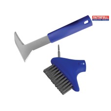 Faithfull Auto-Lock Patio Steel Brush & Weeder