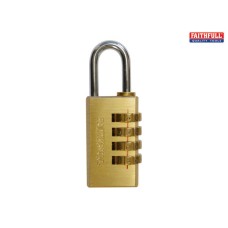 Faithfull Brass Combination Padlock 20mm