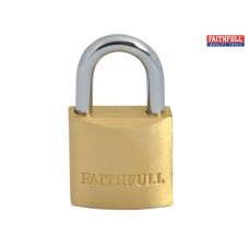 Faithfull Brass Padlock 25mm 3 Keys