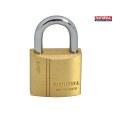 Faithfull Brass Padlock 30mm 3 Keys