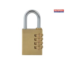 Faithfull Brass Combination Padlock 38mm