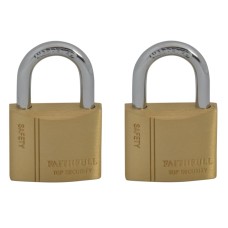 Faithfull Brass Padlock Keyed Alike 2 x 40mm