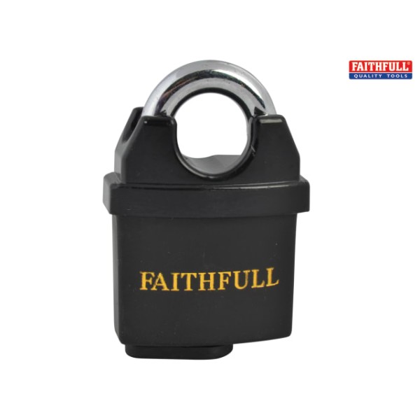 Faithfull PVC Coated Brass Padlock 50mm Faithfull PVC Coated Brass Padlock 50mm