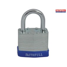 Faithfull Laminated Steel Padlock 40mm 3 Keys