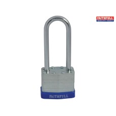 Faithfull Laminated Steel Padlock 40mm Long Shackle 3 Keys