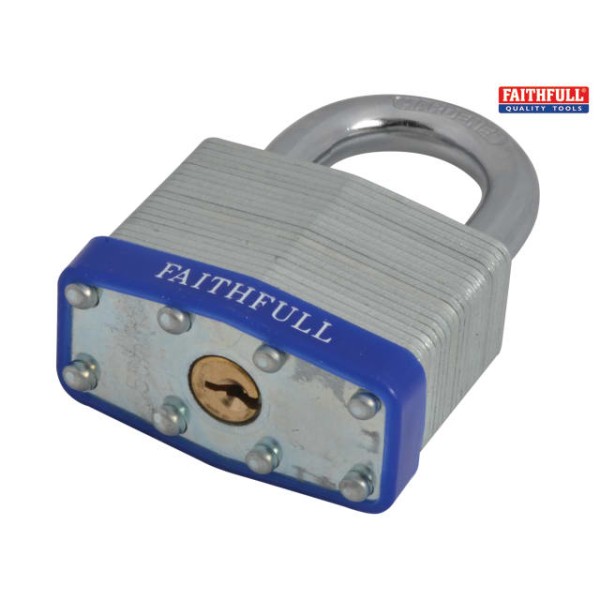 Faithfull Laminated Steel Padlock 50mm 3 Keys Faithfull Laminated Steel Padlock 50mm 3 Keys