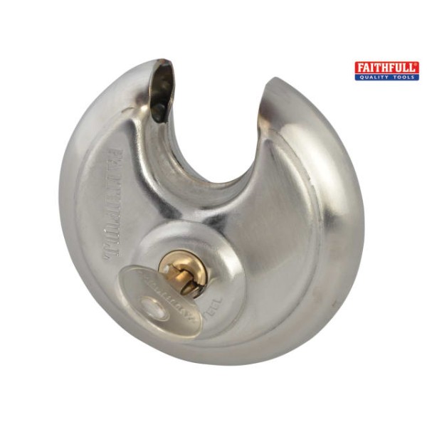 Faithfull Stainless Steel Discus Padlock 70mm Faithfull Stainless Steel Discus Padlock 70mm