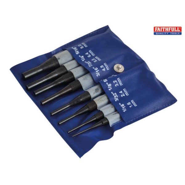 Faithfull Round Head Parallel Pin Punch Set of 8 Faithfull Round Head Parallel Pin Punch Set of 8