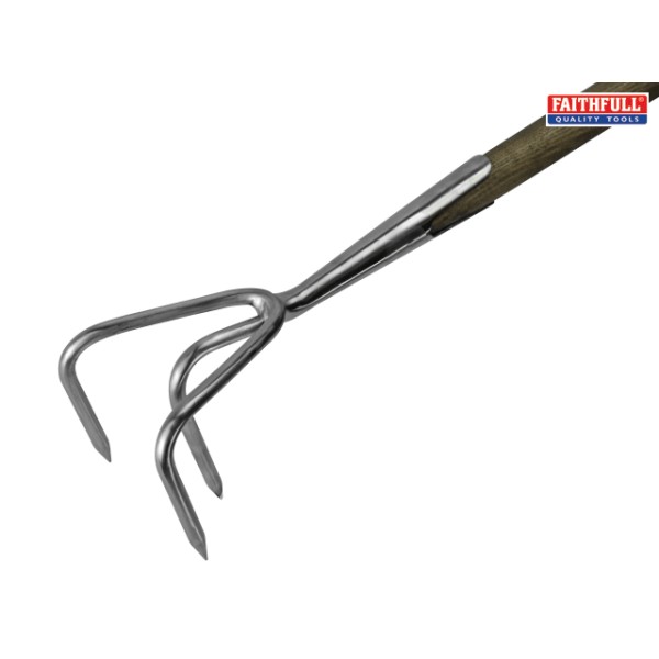 Faithfull Prestige Stainless Steel Cultivator Ash Handle Faithfull Prestige Stainless Steel Cultivator Ash Handle
