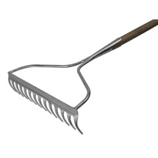 Faithfull Prestige Stainless Steel Garden Rake Ash Handle