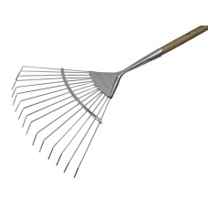 Faithfull Prestige Stainless Steel Lawn Rake Ash Handle