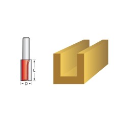 Faithfull Router Bit TCT Two Flute 12.7mm x 25mm 1/4in Shank