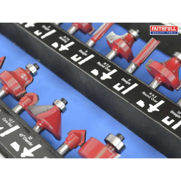 Faithfull Router Bit Set of 30 TCT 1/4in Shank Faithfull Router Bit Set of 30 TCT 1/4in Shank