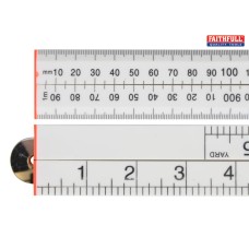 Faithfull Folding Rule White ABS Plastic 1m / 39in