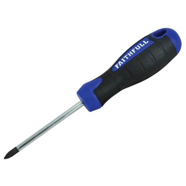 Faithfull Soft Grip Screwdriver Pozidriv Tip PZ1 x 75mm Faithfull Soft Grip Screwdriver Pozidriv Tip PZ1 x 75mm