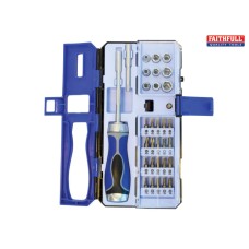 Faithfull Ratchet Screwdriver & Socket Set 33 Piece