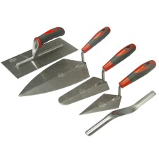 Faithfull Soft Grip Handle Trowel Pack 5 Piece