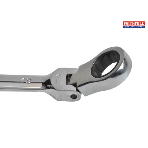 Faithfull Ratchet Combination Spanner Flex Head CV 13mm Faithfull Ratchet Combination Spanner Flex Head CV 13mm