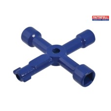 Faithfull 4-Way Services Utility Meter Key