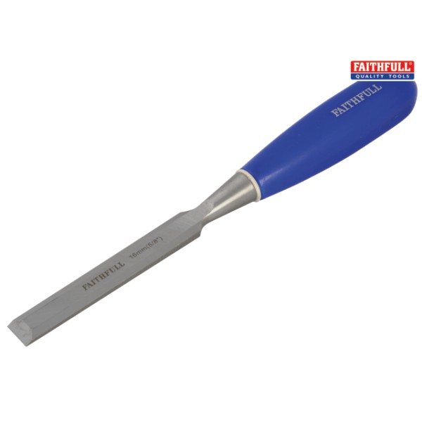 Faithfull Bevel Edge Chisel Blue Grip 16mm (5/8in) Faithfull Bevel Edge Chisel Blue Grip 16mm (5/8in)