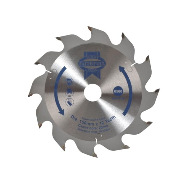 Faithfull TCT Circular Saw Blade 150 x 20mm x 12T POS Faithfull TCT Circular Saw Blade 150 x 20mm x 12T POS