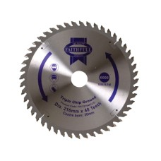 Faithfull TCT Circular Saw Blade Triple Chip Ground 216 x 30mm x 48T NEG