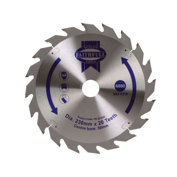Faithfull TCT Circular Saw Blade 230 x 30mm x 20T POS Faithfull TCT Circular Saw Blade 230 x 30mm x 20T POS