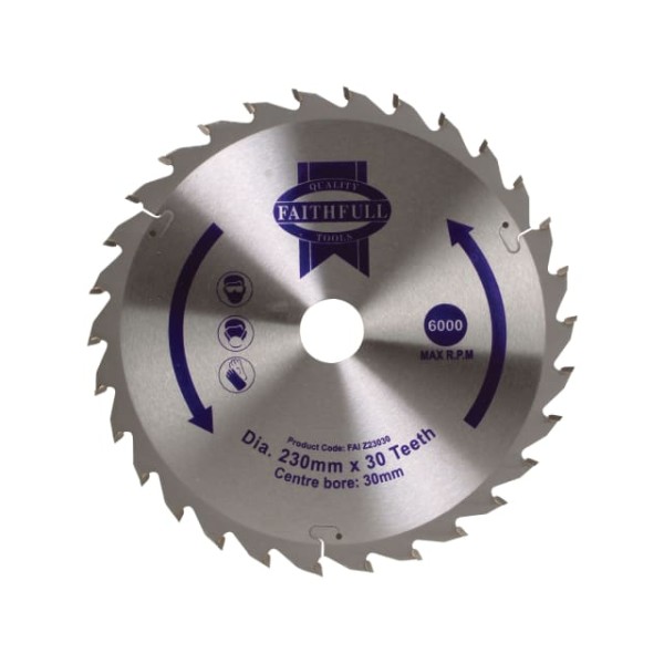 Faithfull TCT Circular Saw Blade 230 x 30mm x 30T POS Faithfull TCT Circular Saw Blade 230 x 30mm x 30T POS