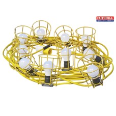 Faithfull Festoon Lights 22m 10 Bulbs 110 Volt