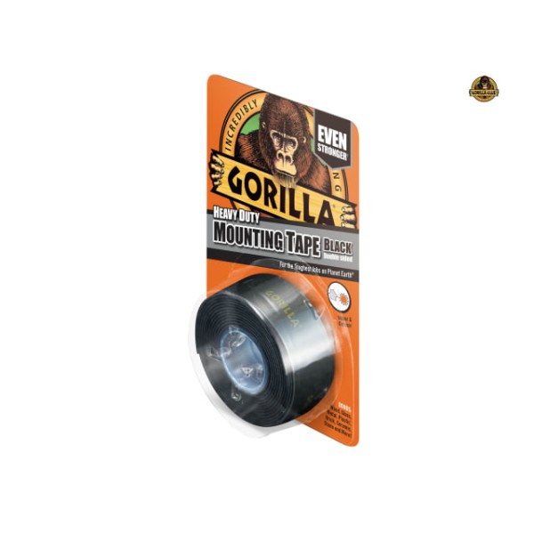 Gorilla Glue Gorilla Heavy-Duty Double Sided Black Mounting Tape 25.4mm x 1.52m Gorilla Glue Gorilla Heavy-Duty Double Sided Black Mounting Tape 25.4mm x 1.52m