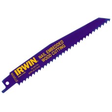 Irwin Tools 656R 150mm Sabre Saw Blade Nail Embedded Wood Cut Pack of 5