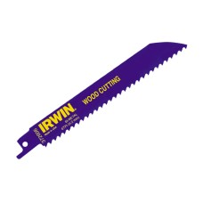 Irwin Tools 606R 150mm Sabre Saw Blade Fast Cutting Wood Pack of 5