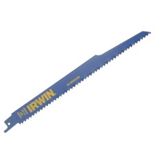 Irwin Tools Sabre Saw Blade Nail Embedded Wood 956R 225mm Pack of 2