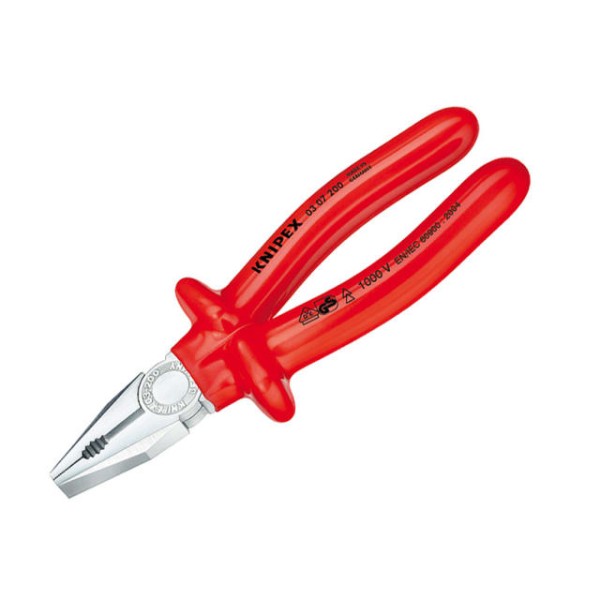 Knipex VDE Combination Pliers Dipped Handles 200mm Knipex VDE Combination Pliers Dipped Handles 200mm