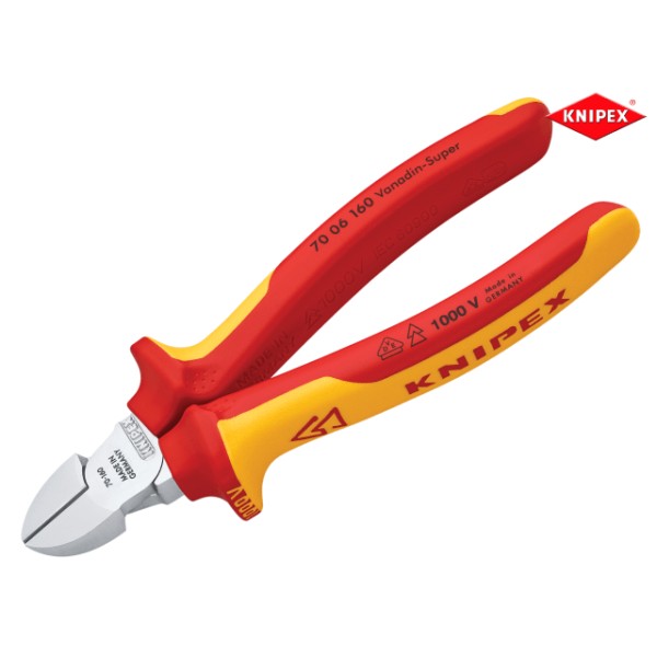 Knipex VDE Diagonal Cutters 160mm Knipex VDE Diagonal Cutters 160mm