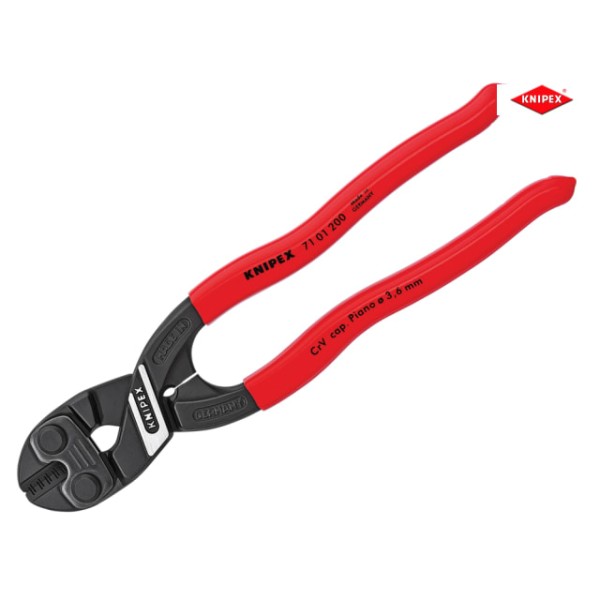 Knipex CoBolt Compact Bolt Cutter PVC Grip 200mm (8in) Knipex CoBolt Compact Bolt Cutter PVC Grip 200mm (8in)