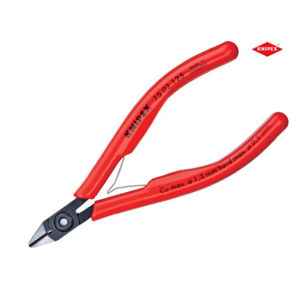 Knipex Electronic Diagonal Cut Pliers Extra Slim PVC Grip 125mm Knipex Electronic Diagonal Cut Pliers Extra Slim PVC Grip 125mm