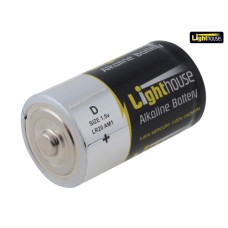 Lighthouse Alkaline Batteries D LR20 14800mAh Pack of 2