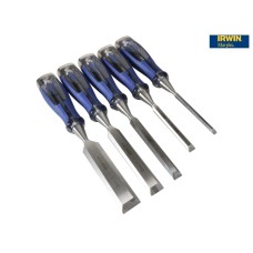 Irwin Tools M750 Bevel Edge Chisel Splitproof Soft Touch Set 5: 6, 10, 13, 19 & 25mm