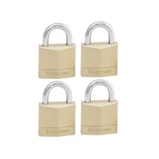 MasterLock Solid Brass 30mm Padlock 4-Pin - Keyed Alike x 4