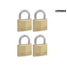 MasterLock Solid Brass 40mm Padlock 4-Pin - Keyed Alike x 4