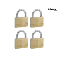 MasterLock Solid Brass 50mm Padlock 5-Pin - Keyed Alike x 4