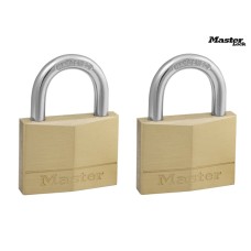 MasterLock Solid Brass 50mm Padlock 5-Pin - Keyed Alike x 2