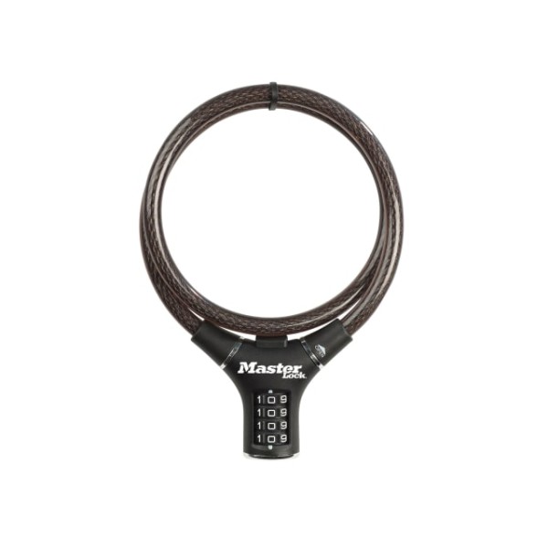 MasterLock Black Steel Rigid Combination Cable 0.9m x 12mm MasterLock Black Steel Rigid Combination Cable 0.9m x 12mm