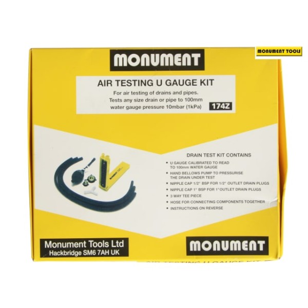 Monument 174Z Air Testing U Gauge Kit Monument 174Z Air Testing U Gauge Kit