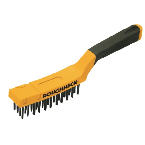 Roughneck Carbon Steel Wire Brush Soft Grip 300mm (12in) - 4 Row Roughneck Carbon Steel Wire Brush Soft Grip 300mm (12in) - 4 Row
