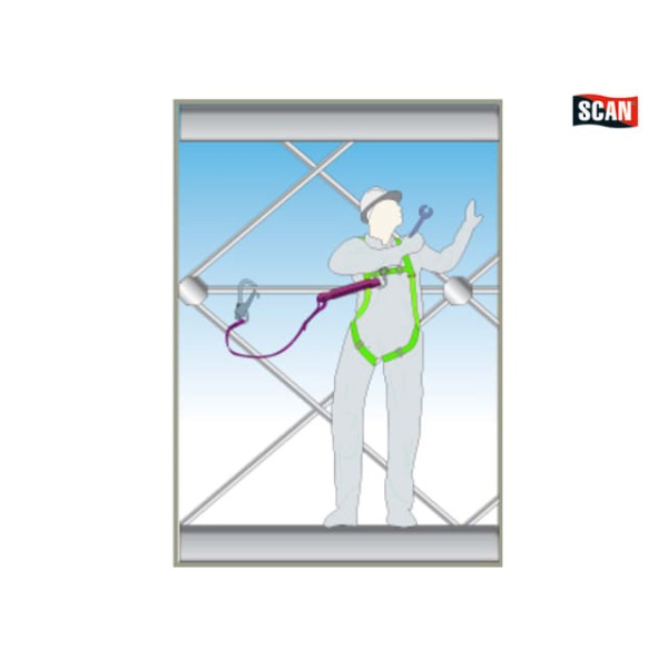 Scan Fall Arrest Lanyard 1.95m, Hook & Connect Scan Fall Arrest Lanyard 1.95m, Hook & Connect